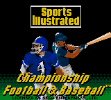 Sports Illustrated Championship Football & Baseball (USA, Europe) Title Screen